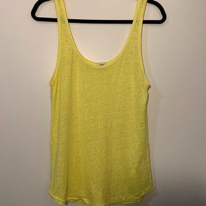 Aritzia Wilfred 100% linen tank top, sunshine yellow, XS